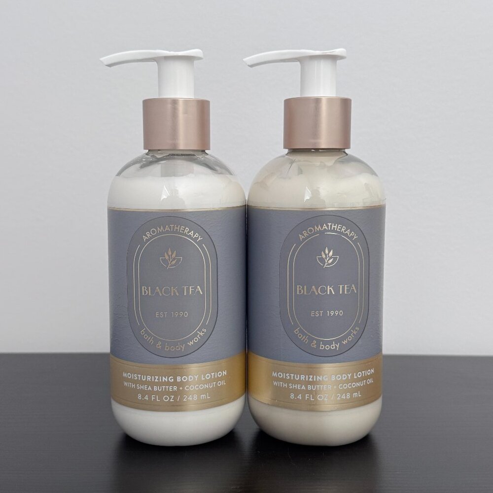 Bath & Body Works Aromatherapy Black Tea Moisturizing Body Lotion (Set of 2)